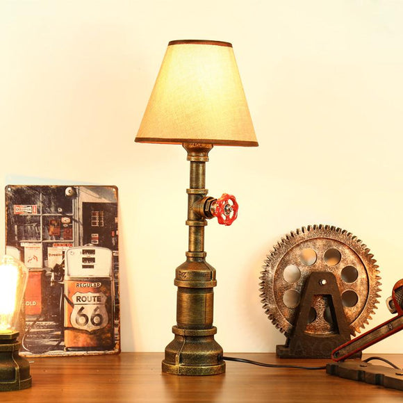 Creative Retro Water Pipe Table Lamp