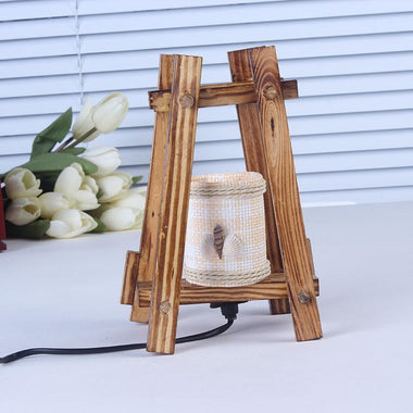 Vintage Wooden Table Lamp