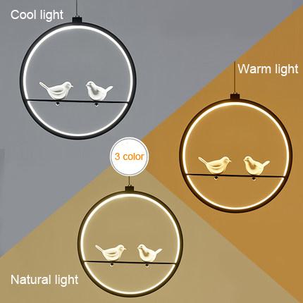 The Nordic Angel & Birds Round Pendant Lamp